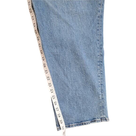 Abercrombie and fitch 90s Straight Ultra‎ High Rise Light Wash Jeans Plus Sz 22 - Picture 7 of 15